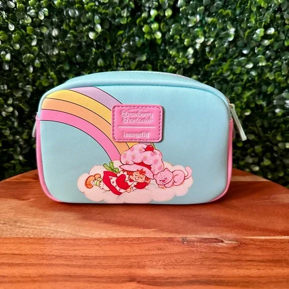 Loungefly Strawberry Shortcake Rainbow Strawberry & Friends Cosmetic Bag - Picture 3 of 6